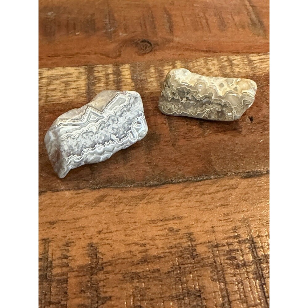 Vintage Crazy Lace Agate Clip On Earrings